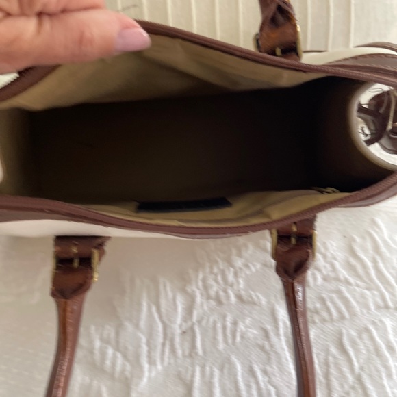 Liz Claiborne Vintage Leather Satchel Purse - Picture 9 of 9